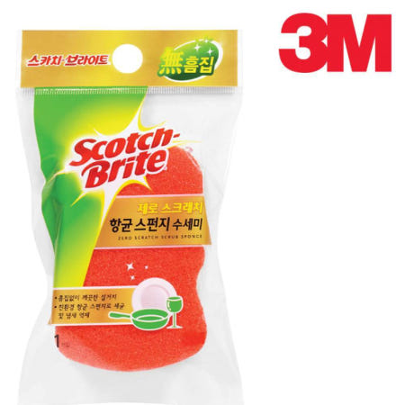 3M 제로 스크래치 스펀지 수세미 1개입