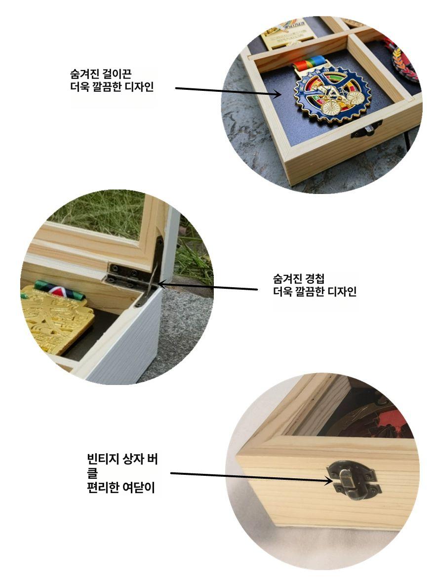 진열 수납함 아크릴 디스플레이 메달보관함 정리함 프레임 메달거치대 메달케이스 - 상세 이미지 3