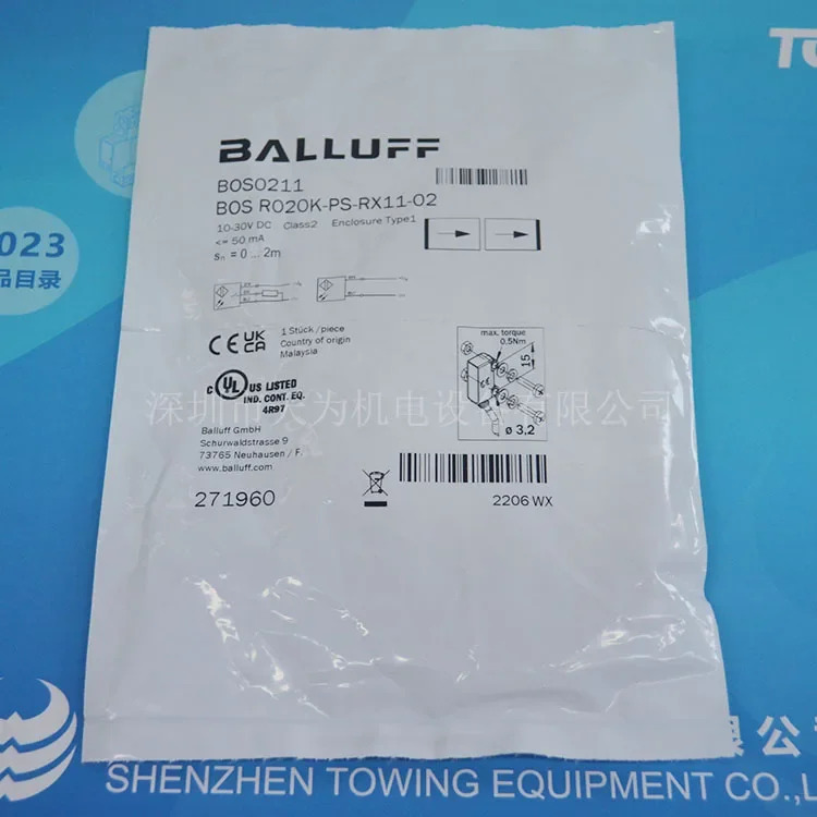 2025.4 BOS0211 BOS R020K-PS-RX11-02 독일 BALLUFF Baroff 반대 센서