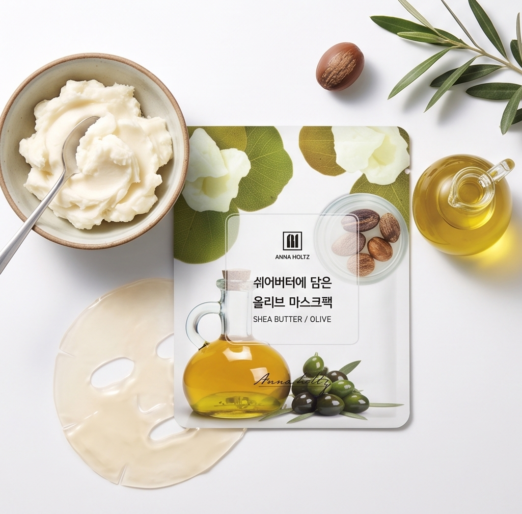 안나홀츠 천연 순면 에센스젤 마스크팩 1일1팩 수분 주름개선 녹차 알로에 이미지 7