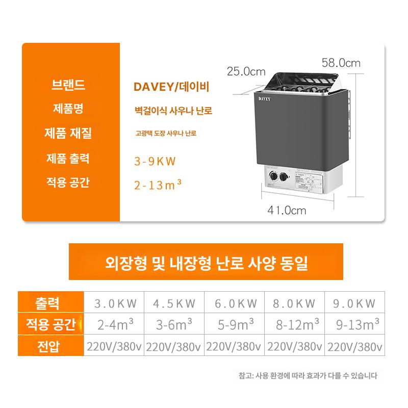 건식 스토브 가정용 소형 증기 기계 습식 제어 원 핀란드 업소용 홈사우나 - 상세 이미지 4