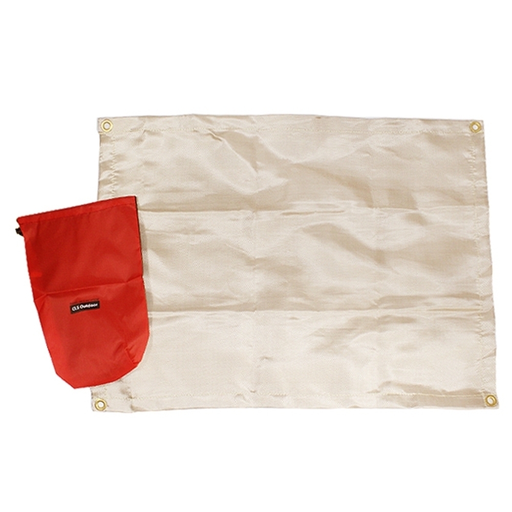 캠핑용 방염매트 화로대패드 유리섬유 내열 차열 바닥보호 M사이즈