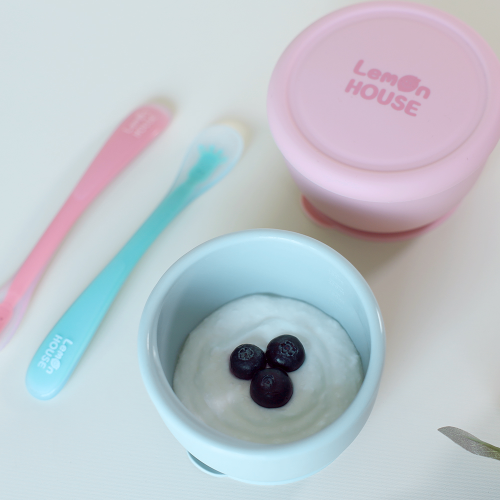 [1+1] 레몬하우스 말랑흡착볼 유아식기+캡 국산 이유식용기 세균방지 미세플라스틱 불검출 아기선물 - 상세 이미지 2