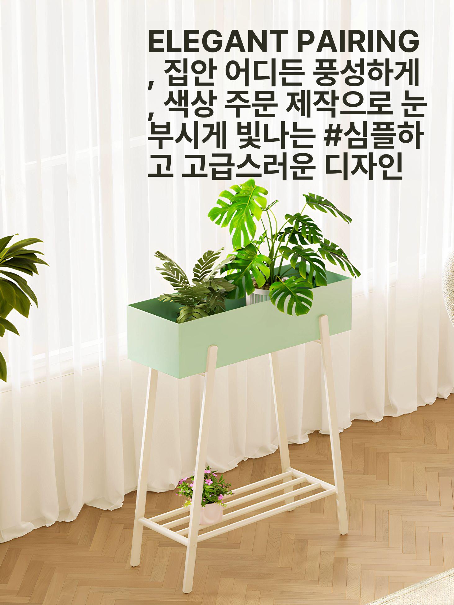 플랜테리어 거치대 받침대 바퀴형 진열대 화분대 인테리어 발코니 식집사 화분랙 - 상세 이미지 5