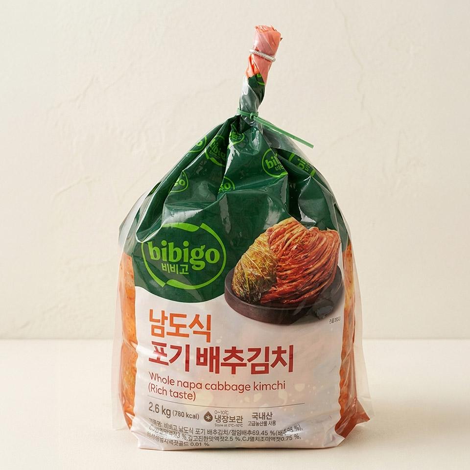 메가마트 CJ 비비고 남도식 포기 배추김치 2.6kg - 상품 이미지