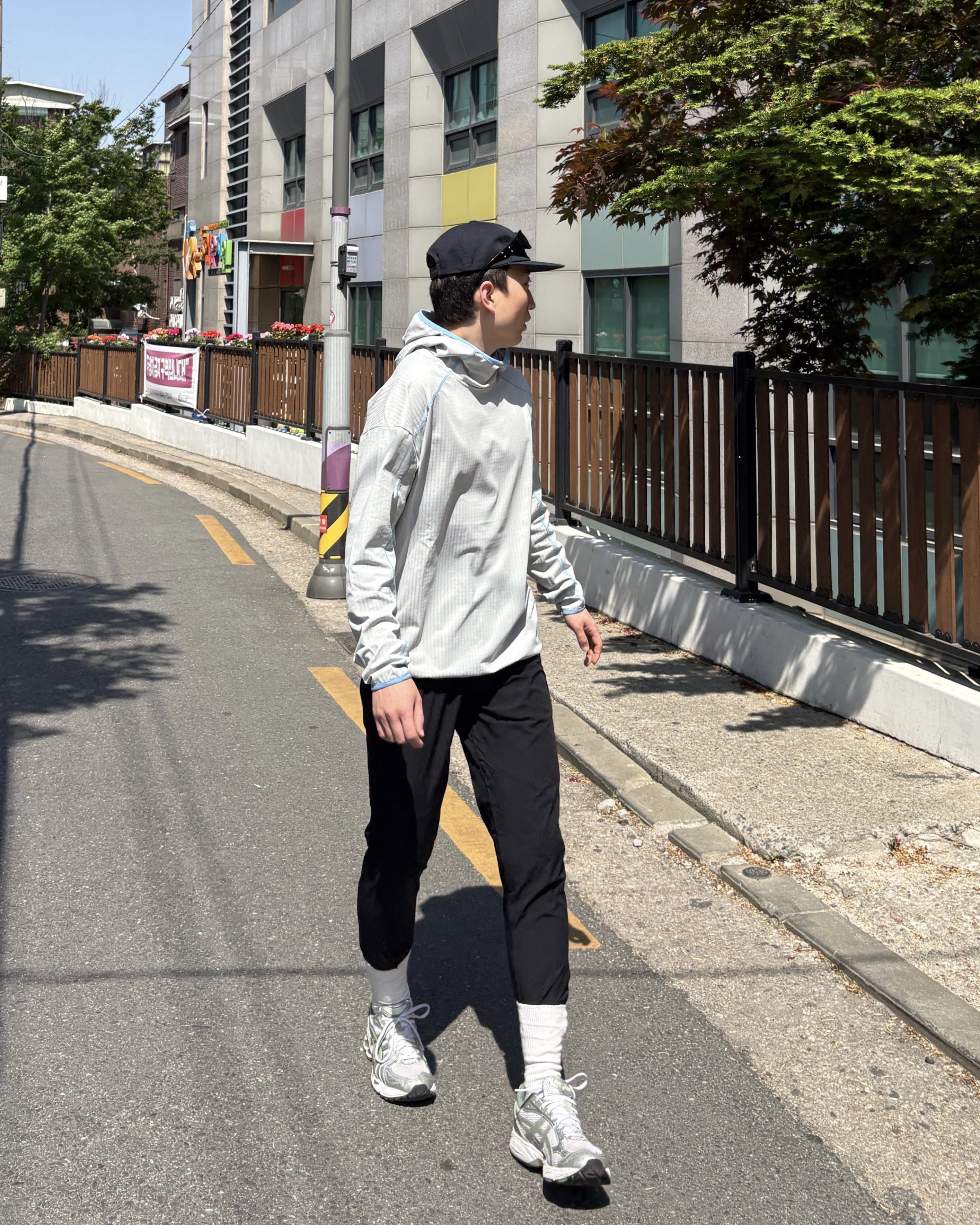 dnL 와플 러닝후드 바라클라바 핑거홀 긴팔 티셔츠 남성 여성 풋살 상의 9color 이미지 6