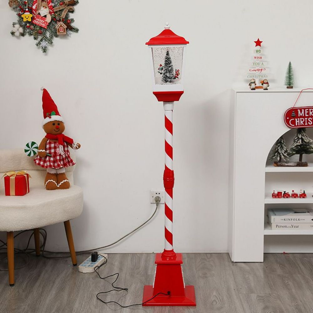 눈내리는 스노우볼 오르골 무드등 장식볼 글리터 워터볼 장식 트리 소품 LED 조명 레이스 - 상세 이미지 5