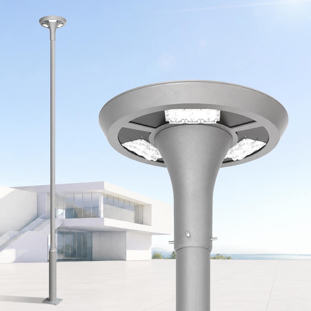 정원 LED 조명 원형 잔디 가로등 50W 문주 경관조명 아파트가로등 종류 설치 기둥 5m - 상품 이미지