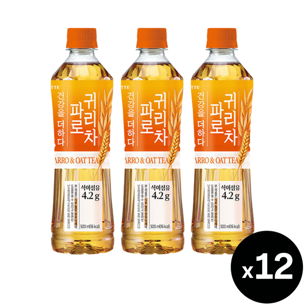 롯데 건강을 더하다 파로 귀리차 500ml, 12개 - 상품 이미지