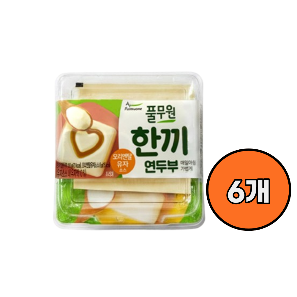 풀무원 한끼 연두부 118gX6개 다이어트 - 메인 이미지