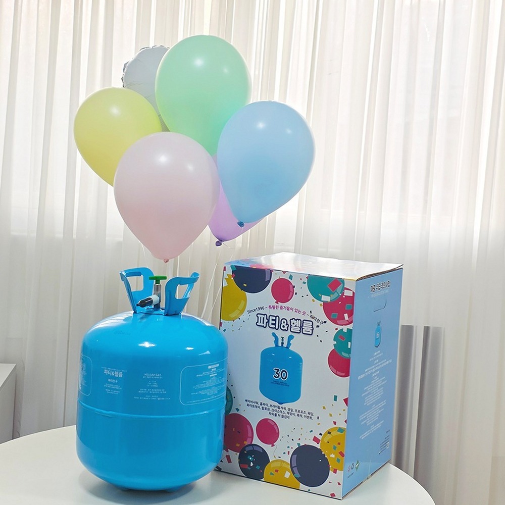 일회용파티용헬륨가스 간편사용이벤트용풍선헬륨 행사전용풍선충전 22.4L 30개 12인치풍선 - 상품 이미지