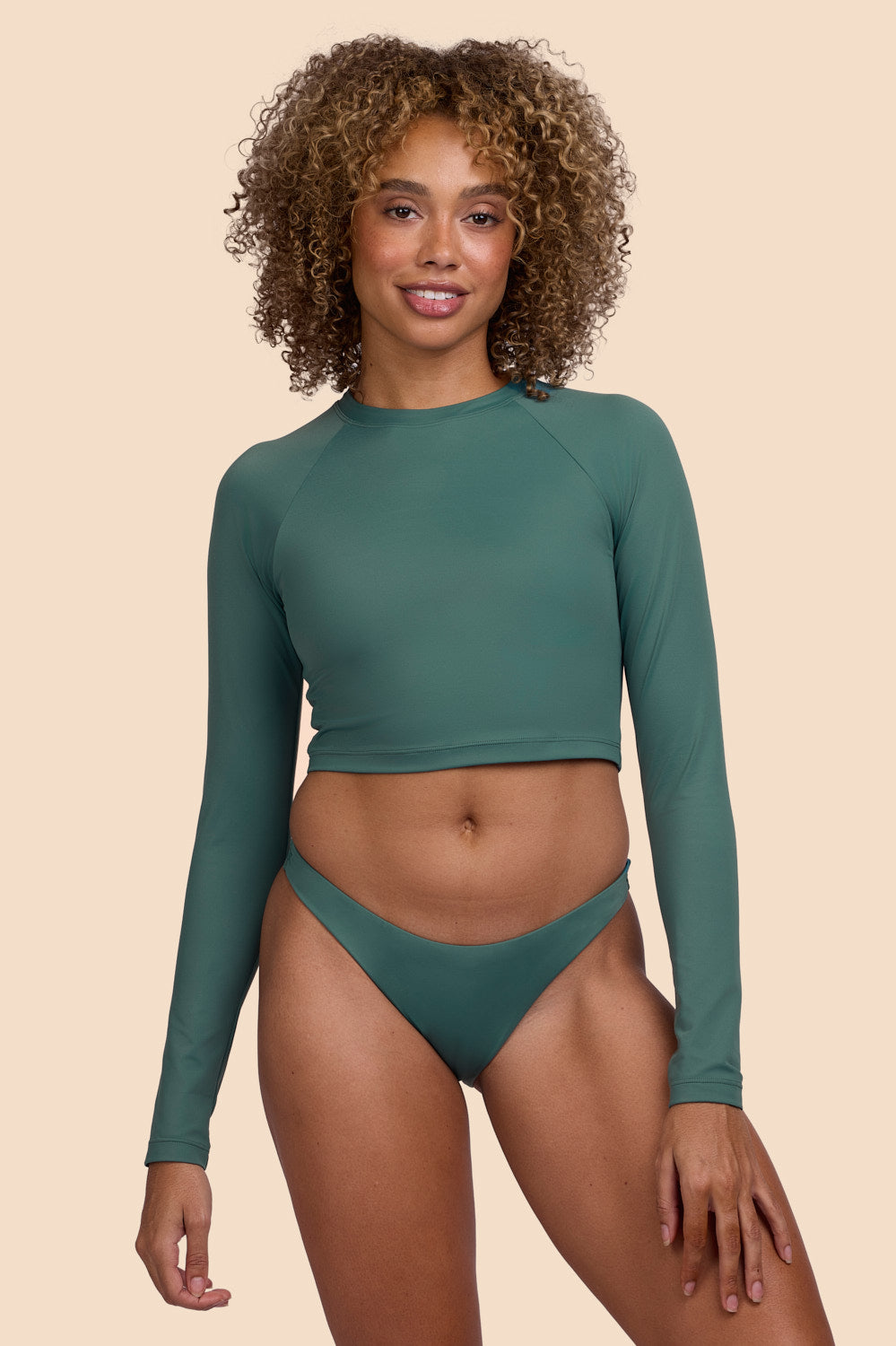 졸린 래쉬가드 Moana Long Sleeve Cropped Zucchini - 상세 이미지 2