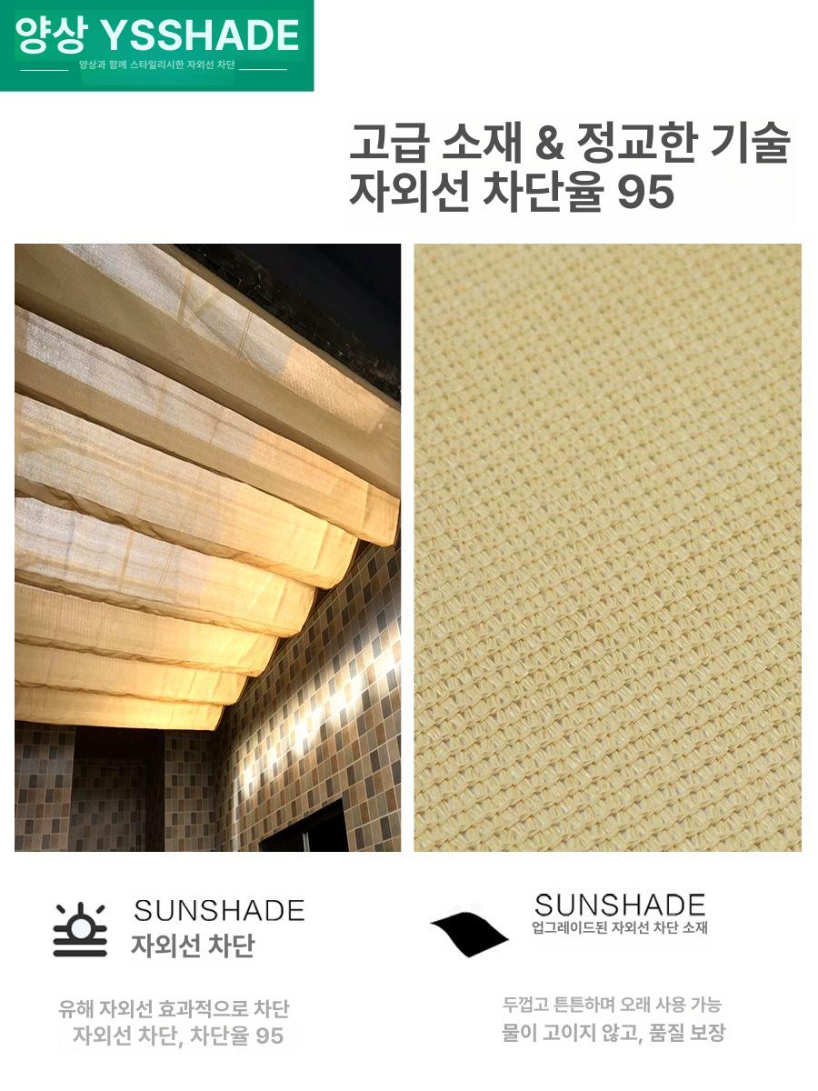 물결 루프어닝 파고라 지붕 야외 주차장 복층렉산 벽고정 비가림시설 천막 빗물막이 - 상세 이미지 4