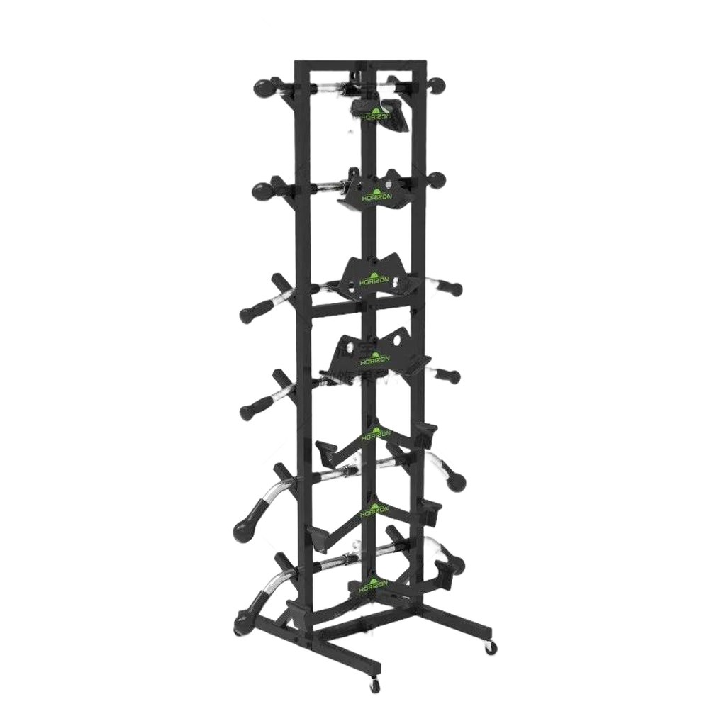 정리대 선반 38x50x135CM 헬스그립 거치대 블랙 맥그립 렛풀다운 16 블랙 컬러 벽면 8개 수납 벽면 펀칭 필 - 상품 이미지