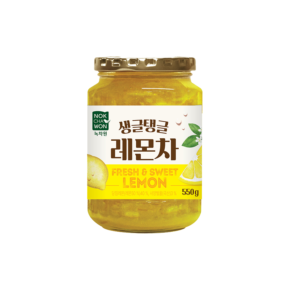 [1+1] 녹차원 생글탱글 레몬차 550g (소비기한 2026.12.9까지) - 상품 이미지