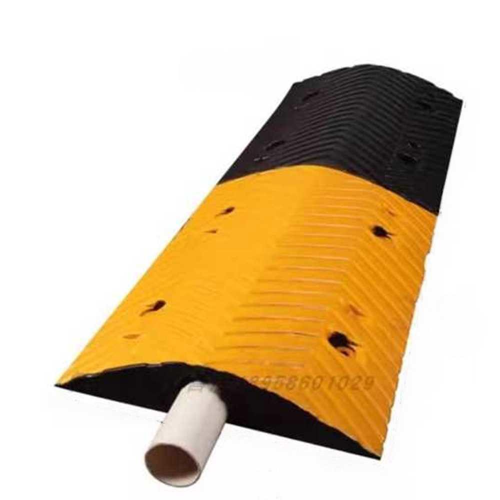 블랙 보호 1 충격 pvc 과속 몰딩 실외용 고무판 노란색 없는 28x50mm 나사가 3cm 속도제한 케이블 홈 덮개 1 pvc 나사가 없는 홈 블랙 - 상품 이미지