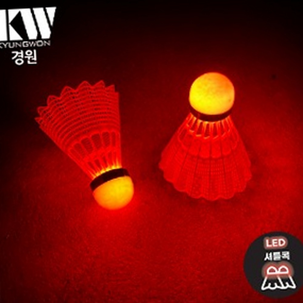 야간용클럽용발광셔틀콕 발광헤드체육수업 견고한스위치배드민턴연습LED셔틀콕 6.5g - 상품 이미지