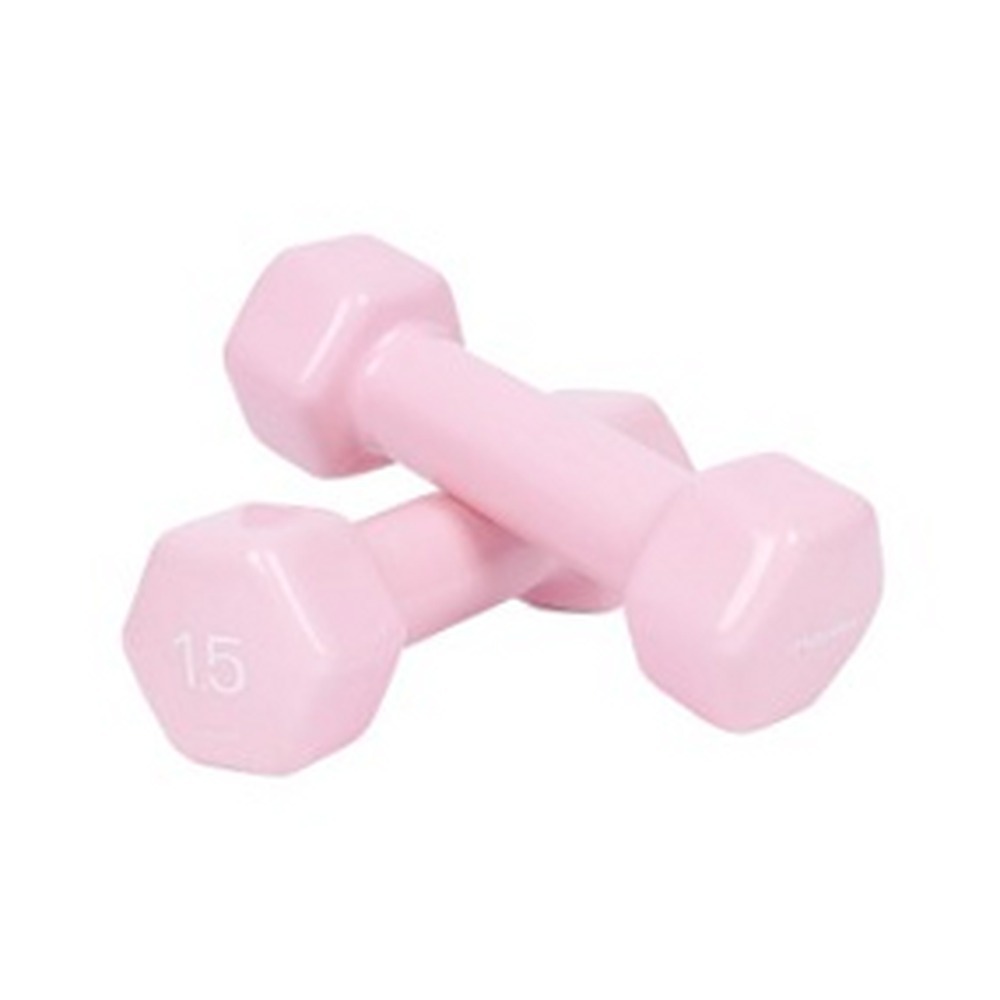 파스텔핑크근력운동여성덤벨 논슬립그립실내운동 홈트레이닝육각덤벨 1.5kg - 상품 이미지