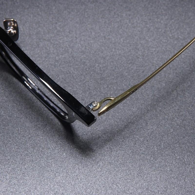 대두 빅사이즈 티타늄 안경테 160mm 광폭 남자 큰 얼굴 블랙 - 상세 이미지 4