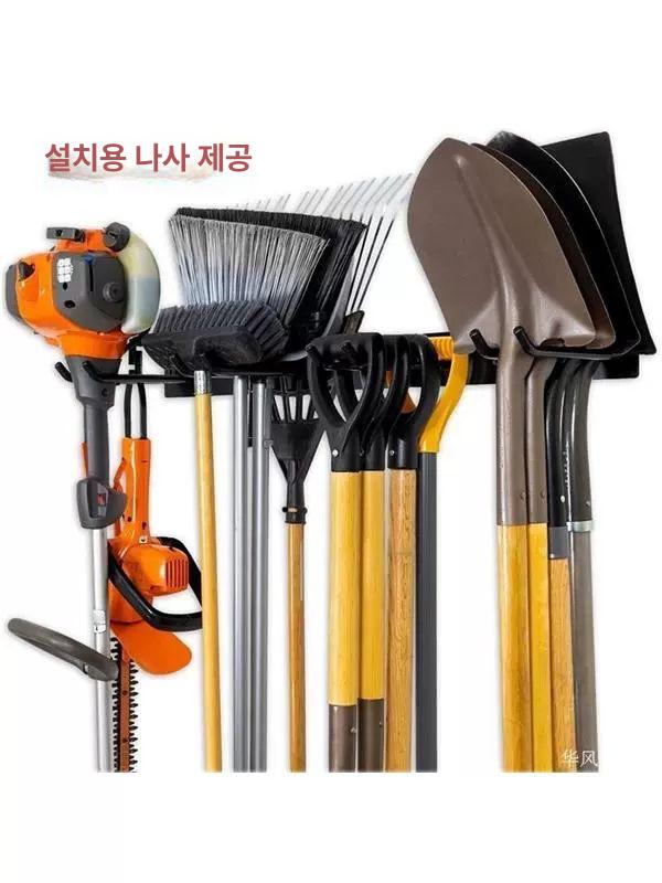 농기구 거치대 보관대 행거 보관함 정리 넉가래 농업 괭이 원예도구 후크 보관랙 칸 - 상세 이미지 2