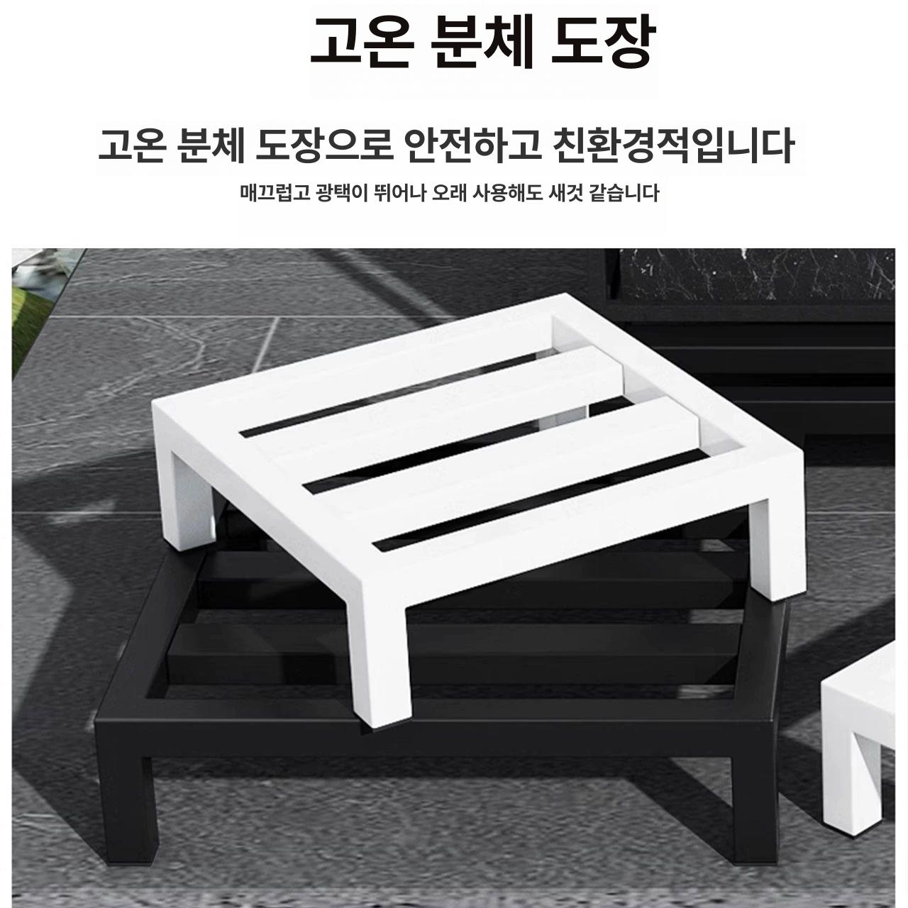 스테인리스 받침대 야외 계단식 랙 화분선반 바퀴 꽃 진열대 베란다 거치대 걸이대 - 상세 이미지 2