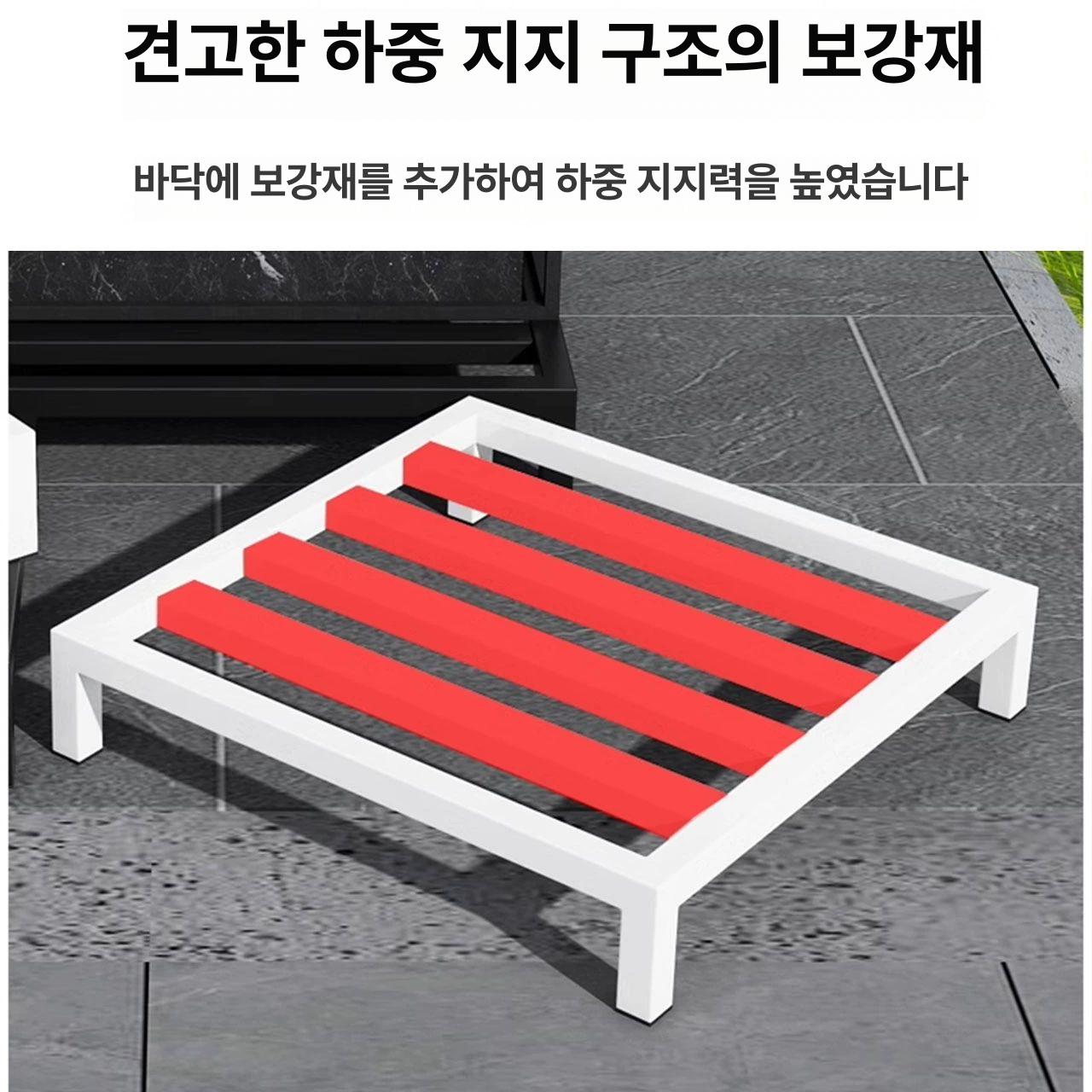 스테인리스 받침대 야외 계단식 랙 화분선반 바퀴 꽃 진열대 베란다 거치대 걸이대 - 상세 이미지 3