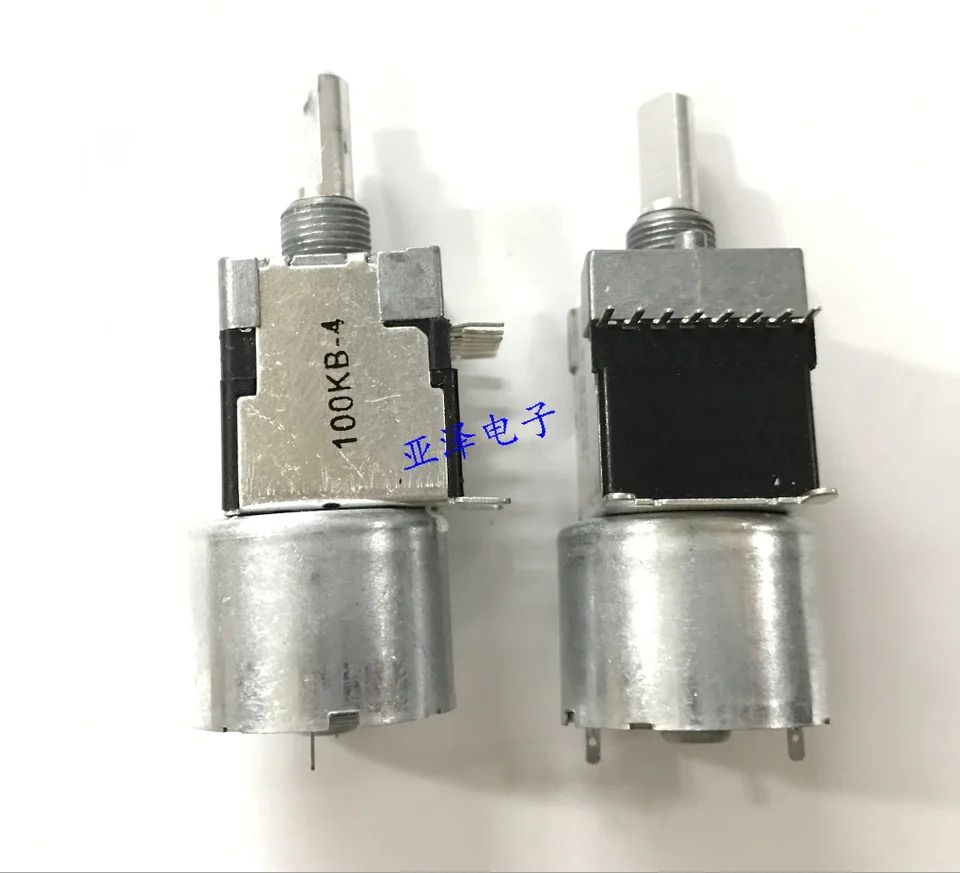 모터 전위차계 6 개 연결 탭 핸들 길이 25MMF B100K RK168 100KBX6