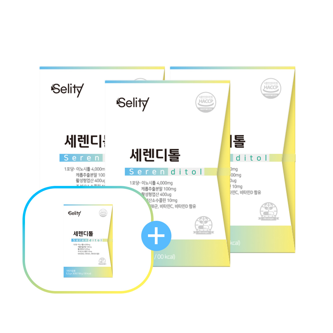 셀리티 세렌디톨 40:1 미오이노시톨 캐롭추출분말 콜린 엽산 비타민 배합 30포, 4개 - 상품 이미지