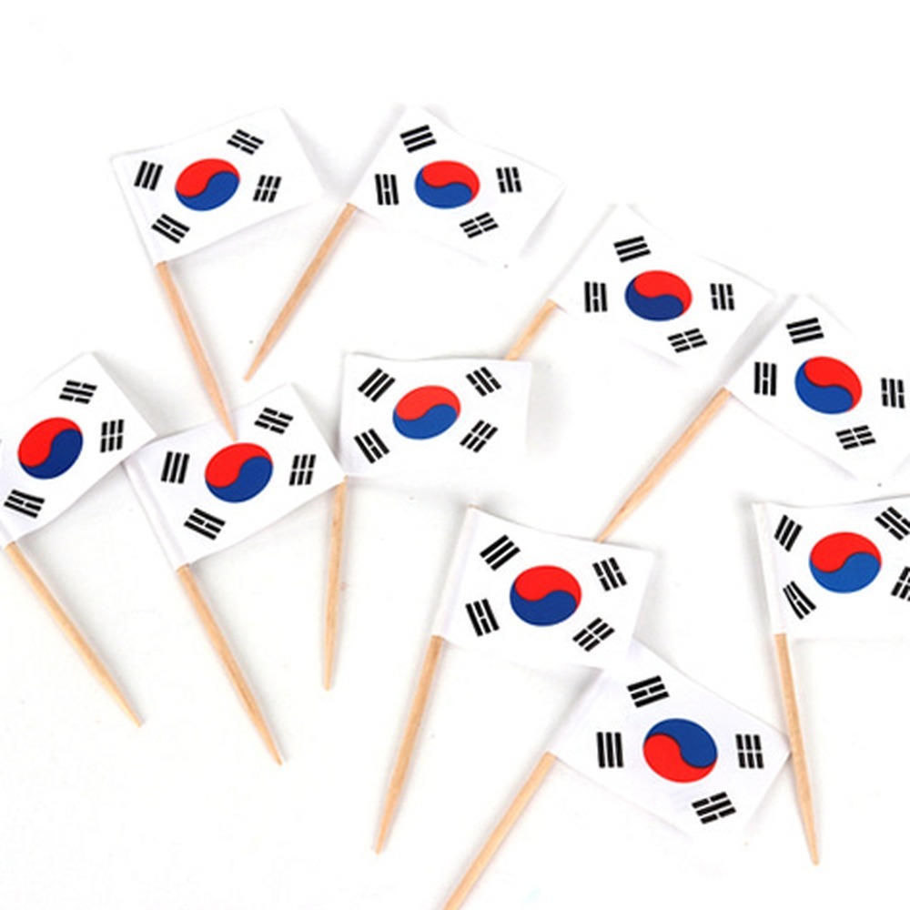애국심고취삼일절행사 창의체험활동초등저학년미니태극기 미술교육광복절행사태극기깃발 20p - 상품 이미지