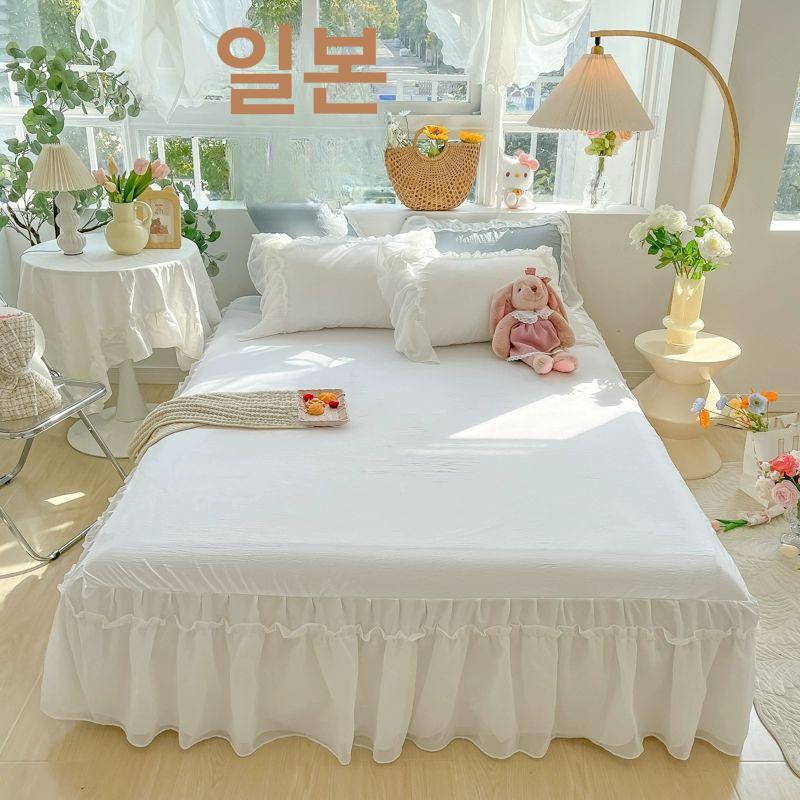 퀸 침대 스커트 매트리스 침구 프릴 킹 커버 라지킹 싱글 더블 레이스 - 상세 이미지 5