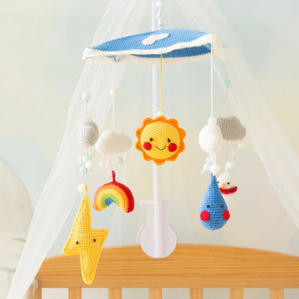 원숭이 숫자 거치대3단 코바늘 모빌 DIY 장식 태교 크로셰 뜨개 손뜨개가방 귀여운 1 십자가 커플 나무 손뜨개 1 거치대3단 모빌 십자가 - 상품 이미지