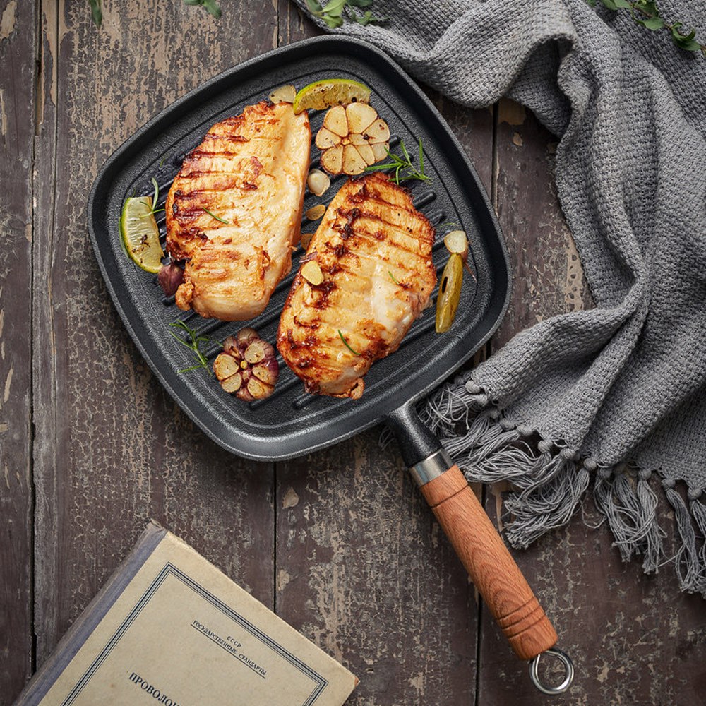 28 무쇠 Staub 주철 22cm 그릴팬 프라이팬 32cm 후라이팬 떡볶이 구이팬 치즈 22cm 프라이팬 - 상세 이미지 2