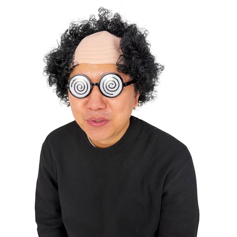 웃음유발템송년회공연대머리가발 이벤트코스튬생일파티용 유쾌한인싸템할로윈분장코믹가발 - 상품 이미지