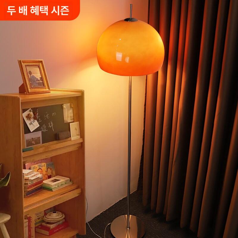 모던 빈티지 장스탠드 복숭아 플로어램프 스위치 독서 인테리어 거실 플로어 테이블 조명 - 상세 이미지 2