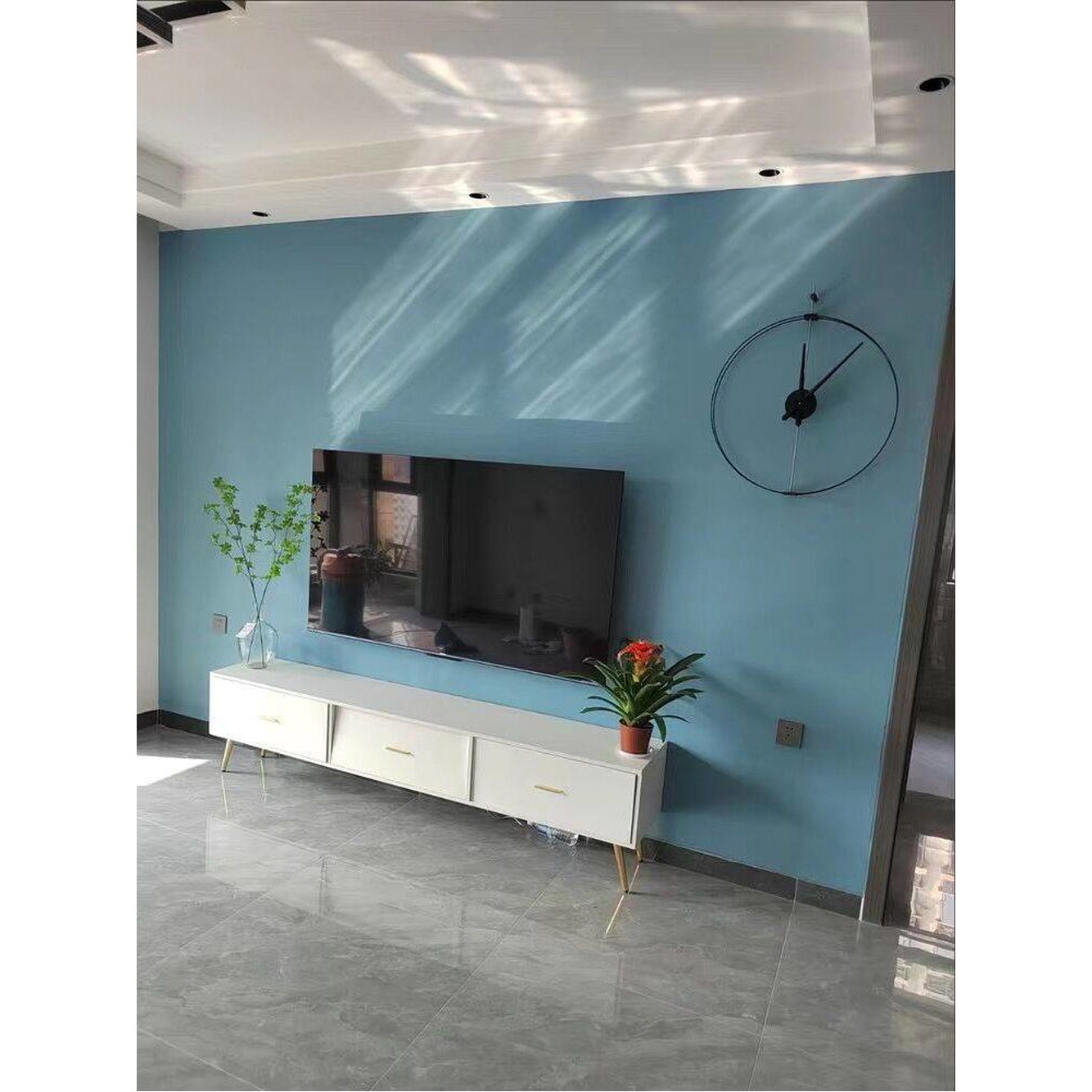 대형벽시계 무소음 조명 엔틱 스타일 180x90cm 골드 블랙 곰돌이벽시계 TV월 너비 블랙다이얼 60 TV월 - 상세 이미지 2