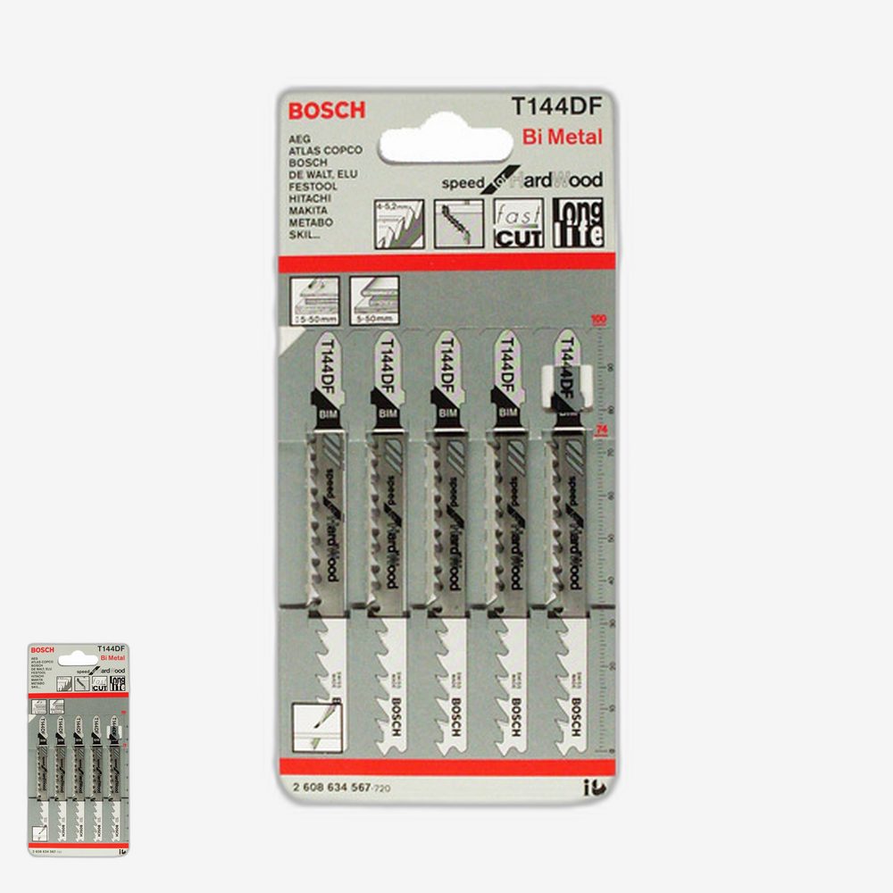 목재용 목공작업 직소날 T144DF DIY작업 톱날 보쉬 절단날 5PCS - 상품 이미지