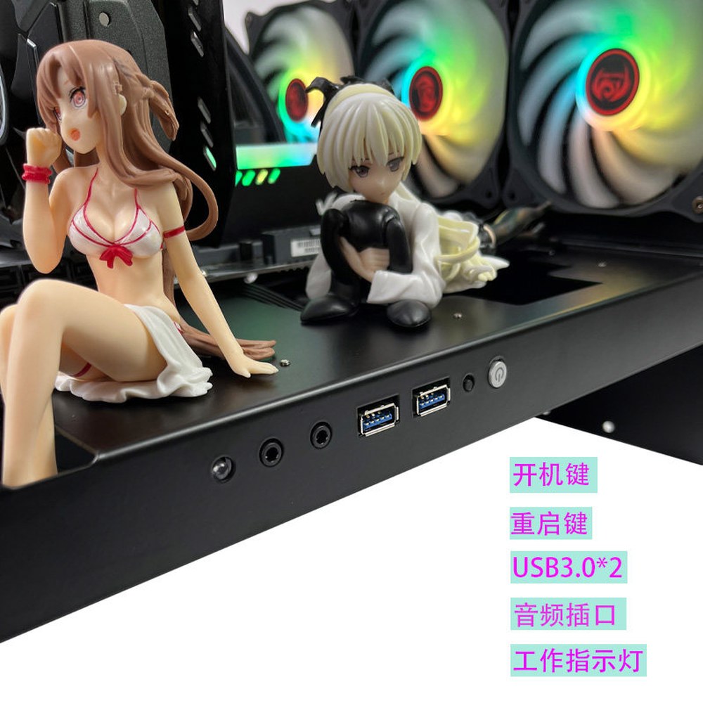 저사양 5 2 케이스 흰색 형 검은색 데스크탑 컴퓨터 개방 pc ATX 블랙 투명 캡 기둥 촬영 후 섀시 타입에 따라 배부 - 상세 이미지 3