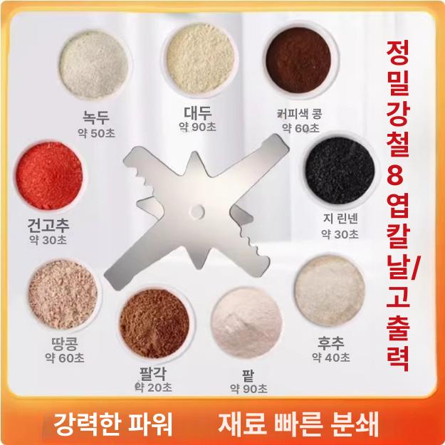 미니분쇄기 믹서기 소형 믹서 분말 가정용 분쇄기 다용도 휴대용 초고속 스무디 텀블러 - 상세 이미지 5
