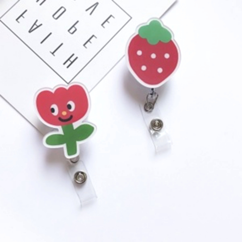 캐릭터디자인목걸이형릴홀더 길이조절카드수납사원증홀더 클립형신분증보관 최대75cm - 상품 이미지