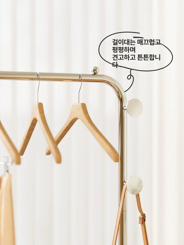 북유럽 스탠드행거 스틸 튼튼한 고정식 폴행거 모던 드레스룸 아치형 디스플레이 - 상세 이미지 3
