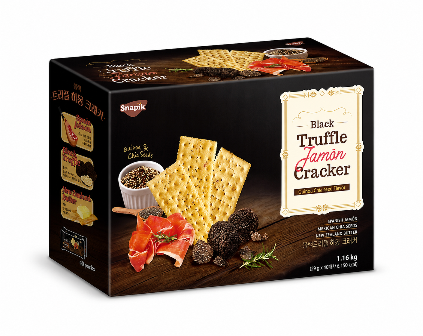 블랙트러플 하몽 크래커 1.16kg (29g 40팩) - 상품 이미지
