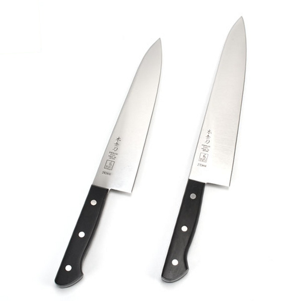 일제강철가정용주방칼 고절삭력업소용쉐프나이프 나무핸들수입/아시아/일본산식도 240mm - 상품 이미지