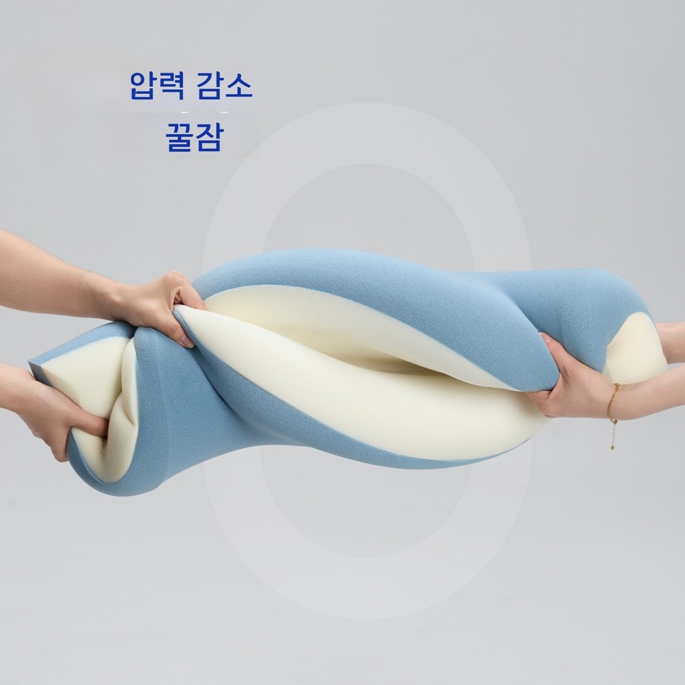 메모리폼 베개 목 지지 꺼짐방지 2세대 딥 프로 듀얼 코어 42x70x6cm 낮은 베개 - 상세 이미지 3