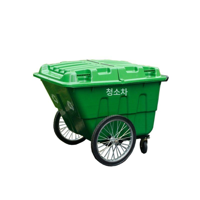 트롤리 핸드카트 종량제 수거함 운반 야외 분리수거 쓰레기 바퀴 청소 폐기물카트 - 상세 이미지 5