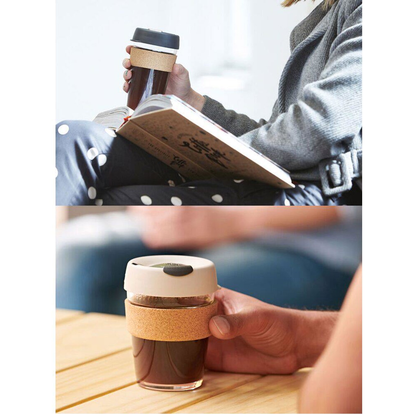 K 시더 휴대용 pCup 플라스틱 커피 텀블러 227ml 1 고무링 액세서리 - 상품 이미지