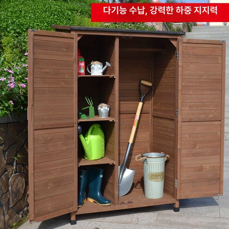 방수 수납장 실외창고 정원용 조립식 테라스 보관장 야외창고 다용도 수납함 - 상세 이미지 3