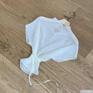 리올로 반목 루즈핏 시스루 텐셀 블라우스 2col 봄 여름 스트랩 오간자... 착용 후기 | 사이즈/핏 총정리 - 상품 이미지 4