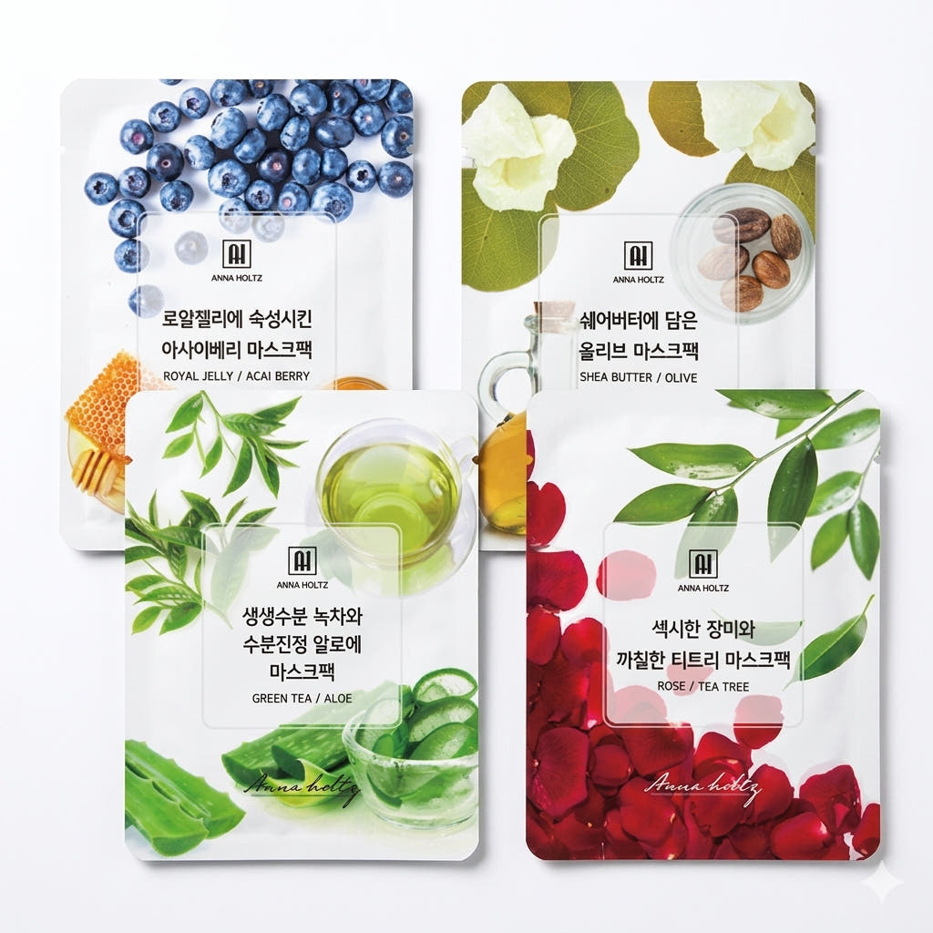안나홀츠 순면 에센스 젤 수분 마스크팩 시트 4종 100매 가격 비교 안나홀츠 안나홀츠 순면 에센스 젤 수분 마스크팩 시트 4종 100매