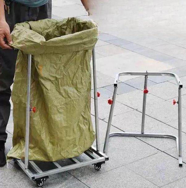 철제 분리수거함 마대 쓰레기 브래킷 자루 공사장 아파트 현장 빌라 학교 펜션 야외 - 상품 이미지