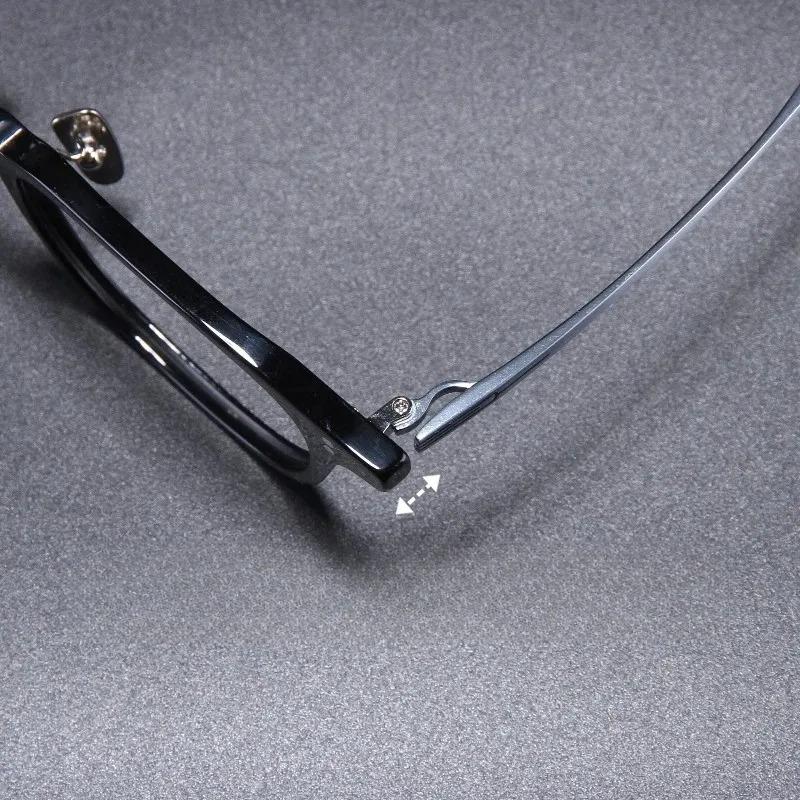 대두 빅사이즈 티타늄 안경테 160mm 광폭 남자 큰 얼굴 블랙 - 상세 이미지 2